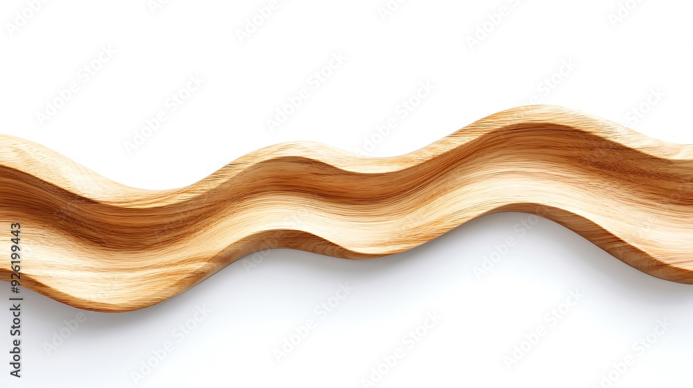 Organic Wooden Wave Patterns - Intricate Carvings on White Background with Curved Natural Lines Organic Wooden Wave Patterns - Intricate Carvings on White Background with Curved Natural Lines