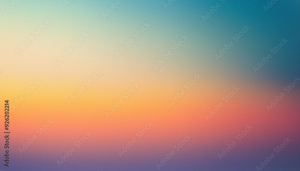 Soft Gradient Horizon. Serene Blend of Warm Sunset Hues Transitioning into Deep Twilight Blues, Capturing the Gentle Fade of Daylight into Night in a Minimalistic Abstract Style. Banner Poster 