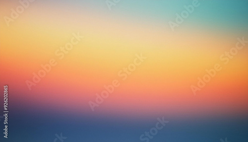 Soft Gradient Horizon. Serene Blend of Warm Sunset Hues Transitioning into Deep Twilight Blues, Capturing the Gentle Fade of Daylight into Night in a Minimalistic Abstract Style. Banner Poster 