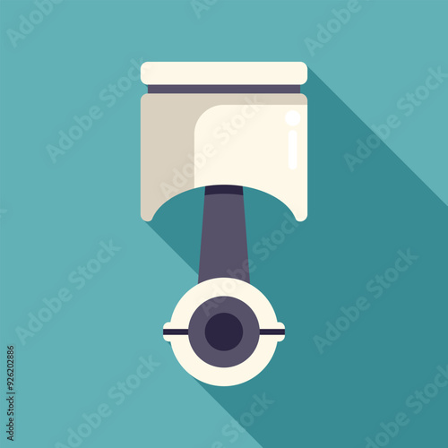 Engine piston is shown moving up and down inside the combustion chamber of an internal combustion engine