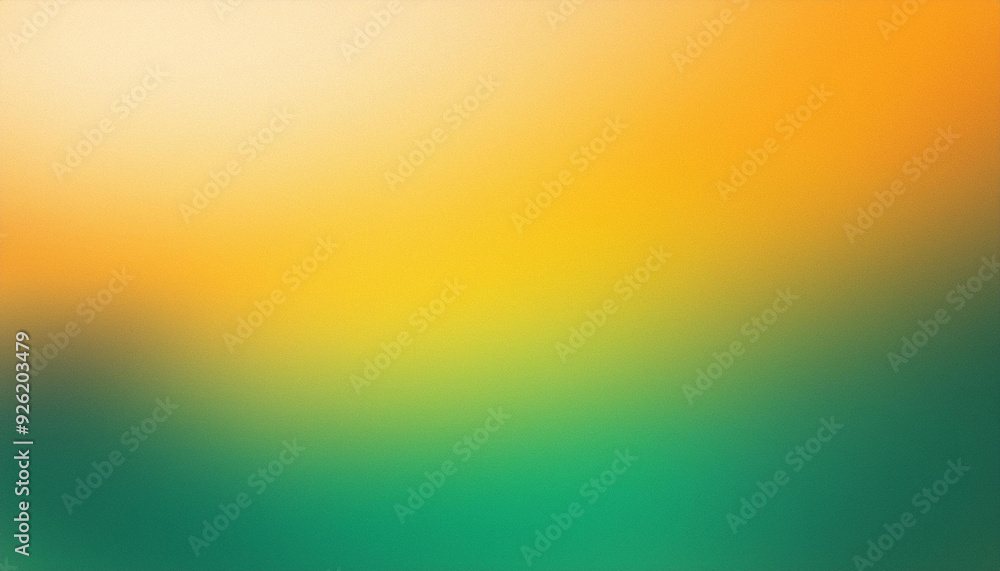 Obraz premium Soft Yellow to Teal Blend of Warm and Cool Tones, Subtle Transition of Light at Dusk, Abstract Fade Between Golden Hues and Calm Greens. Sunset Gradient. Banner Poster Background Wallpaper With Copy 