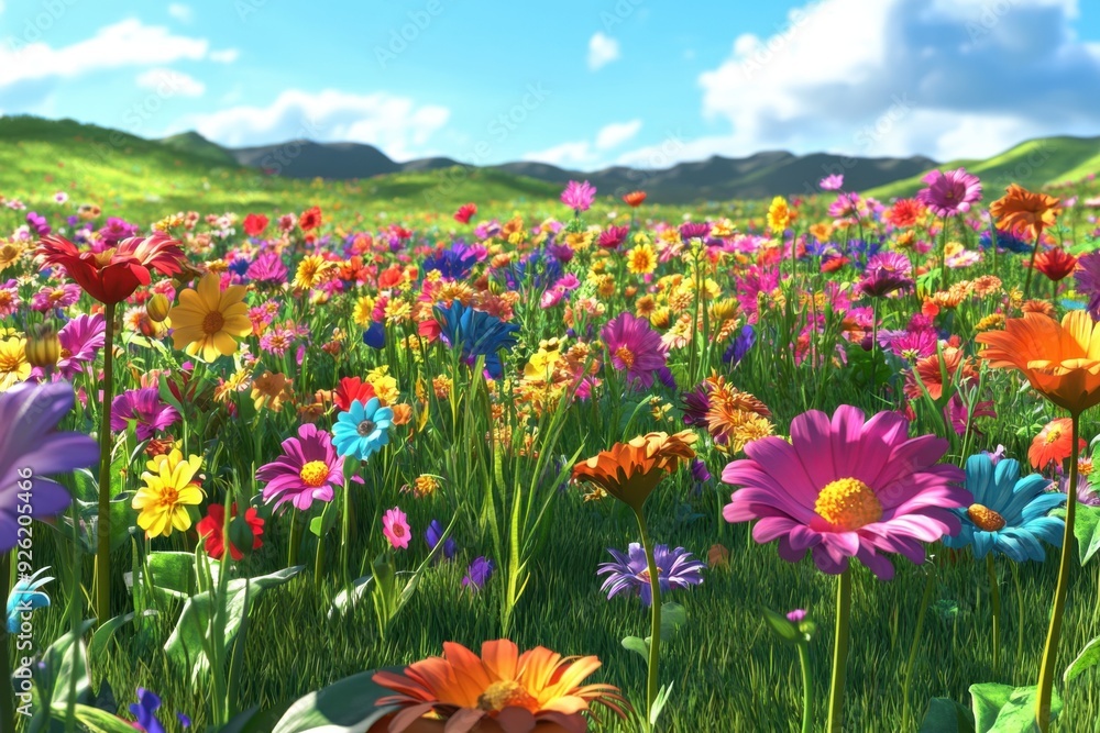 Colorful Wildflower Field Colorful Wildflower Field