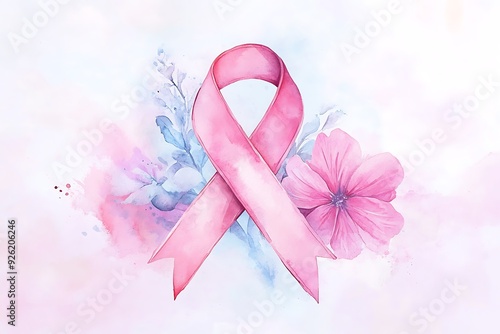 Breast cancer campaign symbol. photo