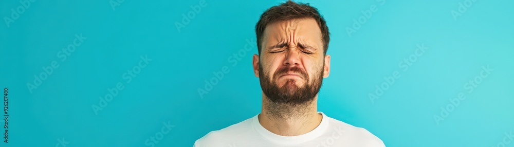 Intense Migraine Agony - Person in Pain Holding Head with Copy Space for Text in Medical Concept Image Intense Migraine Agony - Person in Pain Holding Head with Copy Space for Text in Medical Concept Image
