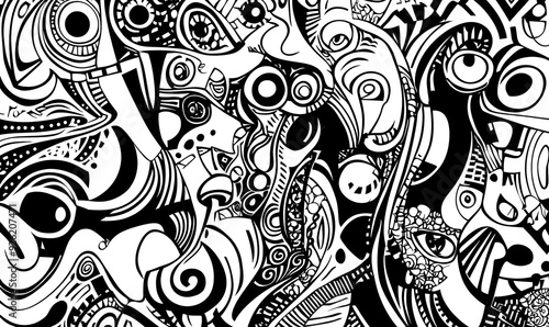 abstract doodle hand drawn design background