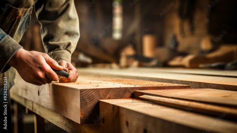 Innovative carpenter utilizing modern measurement tools and techniques for efficient woodwork Innovative carpenter utilizing modern measurement tools and techniques for efficient woodwork