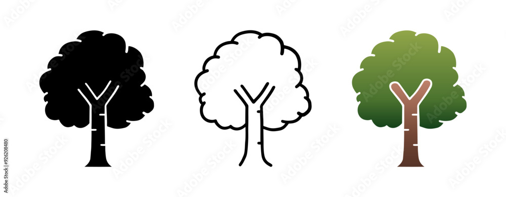 Set of Tree cartoon doodle, Vector, Illustration. Set of Tree cartoon doodle, Vector, Illustration.
