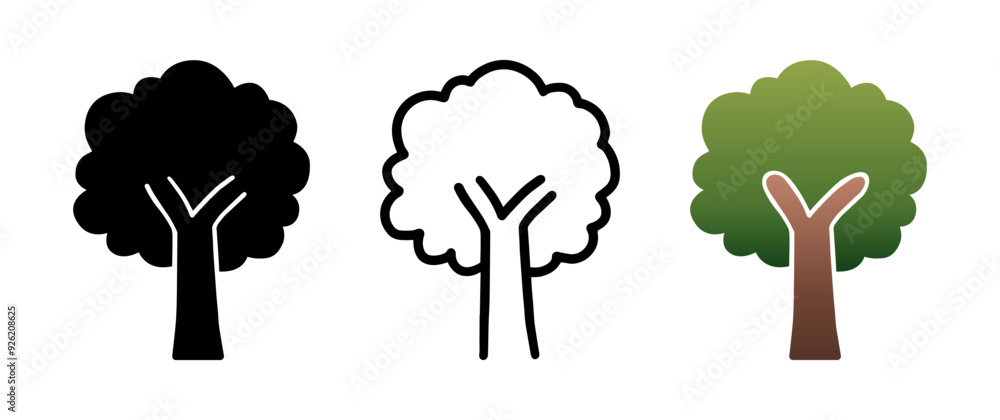 Set of Tree cartoon doodle, Vector, Illustration. Set of Tree cartoon doodle, Vector, Illustration.