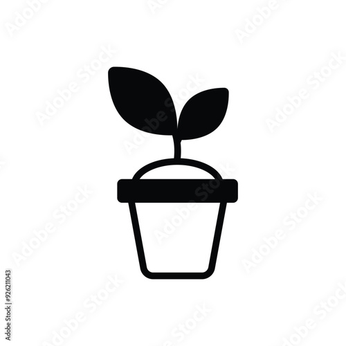 Upgrowth vector icon photo