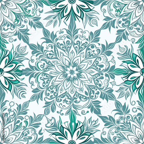 beatutiful decorative floral seamless pattern