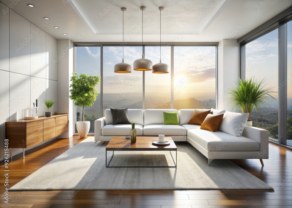 Fototapeta premium minimalist modern morning clean bright sleek contemporary designer statements