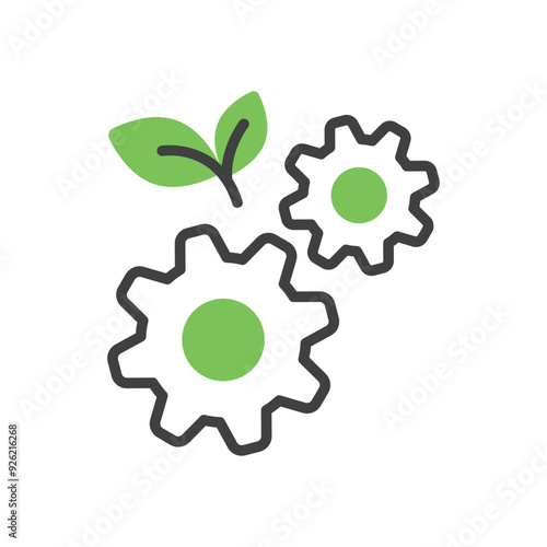 Green Technolog vector icony
