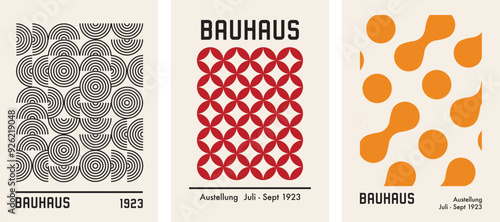 Bauhaus Poster Bauhaus Print Apartment Decor Gallery Wall Prints Gallery Wall Set Mid Century Modern Set of 3 Prints