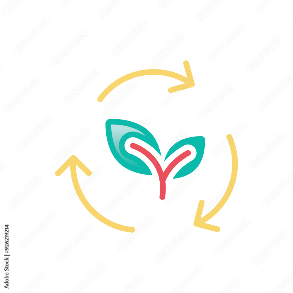 Fototapeta premium Recycling vector icon