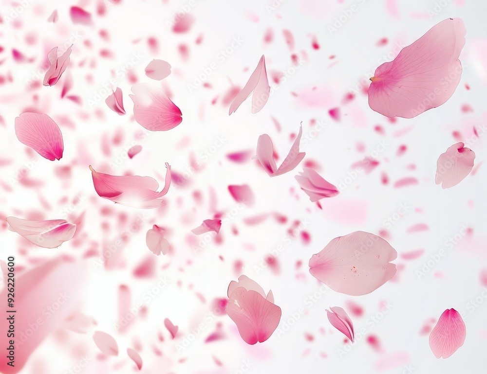 A contemporary take on a classic springtime scene, showcasing the graceful dance of sakura petals in the wind. A contemporary take on a classic springtime scene, showcasing the graceful dance of sakura petals in the wind.
