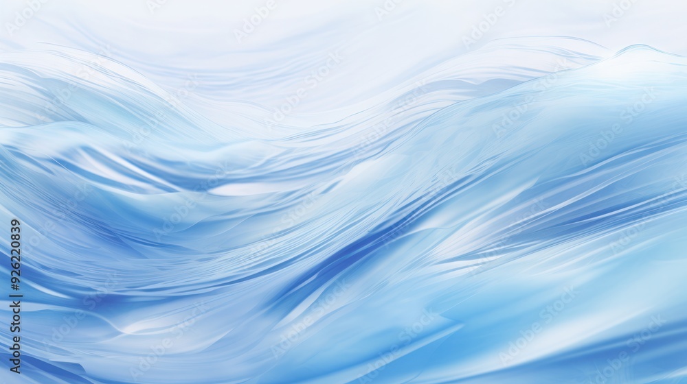 Faint blue waves creating a smooth continuous flow in an abstract design with a soft focus Faint blue waves creating a smooth continuous flow in an abstract design with a soft focus