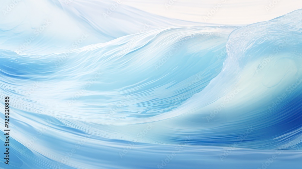 Faint blue waves creating a smooth continuous flow in an abstract design with a soft focus Faint blue waves creating a smooth continuous flow in an abstract design with a soft focus