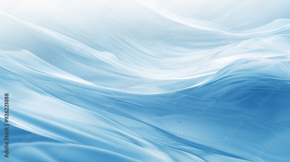 Fototapeta premium Gentle blue wave patterns on water seen from above creating an abstract visual reminiscent