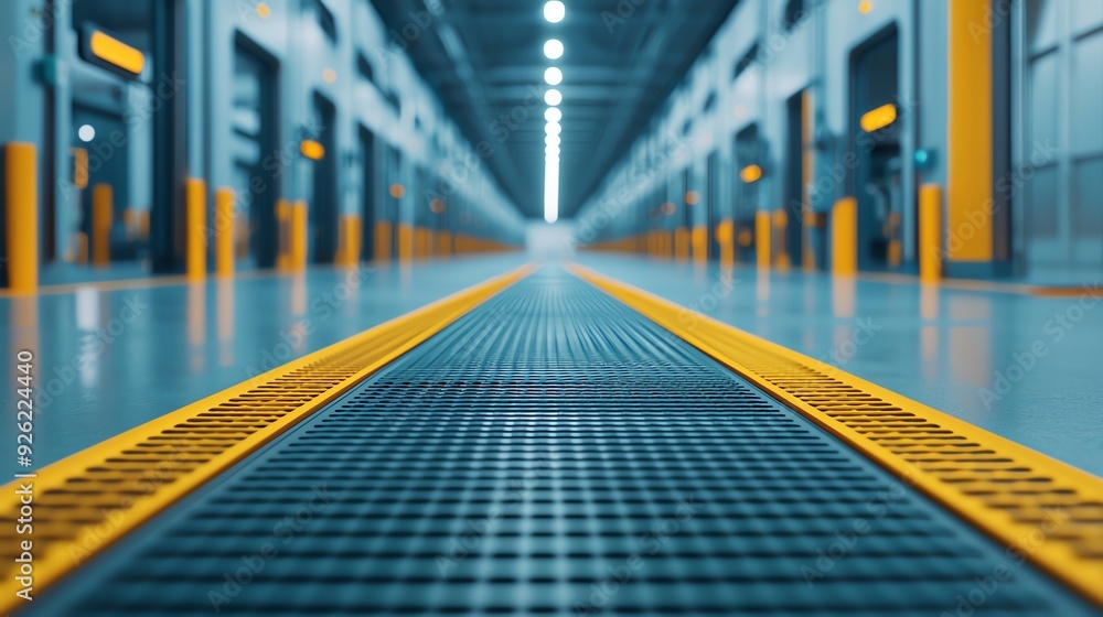 An AI-powered predictive maintenance system in a high-tech industrial setting, symbolizing efficiency and reliability through AI An AI-powered predictive maintenance system in a high-tech industrial setting, symbolizing efficiency and reliability through AI