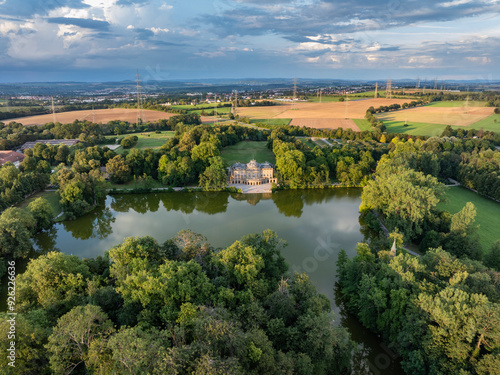 Luftbild vom Schloss Monrepos bei Ludwigsburg