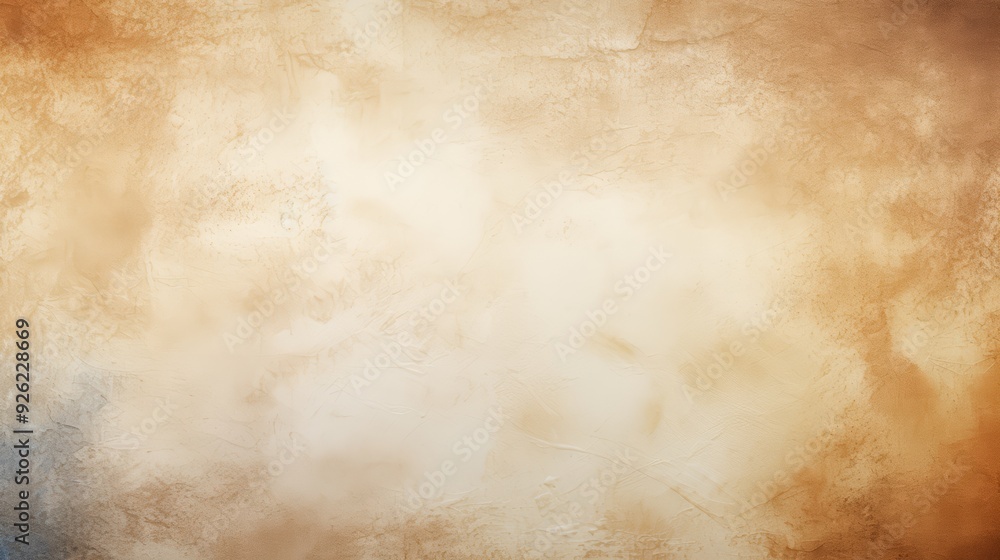 Obraz premium Abstract beige background with a faded, textured and worn look.