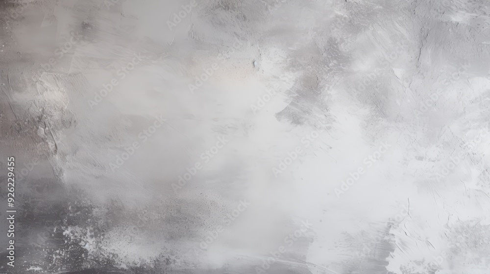 Abstract grey and white textured background with subtle brush strokes and light grey splashes. Abstract grey and white textured background with subtle brush strokes and light grey splashes.