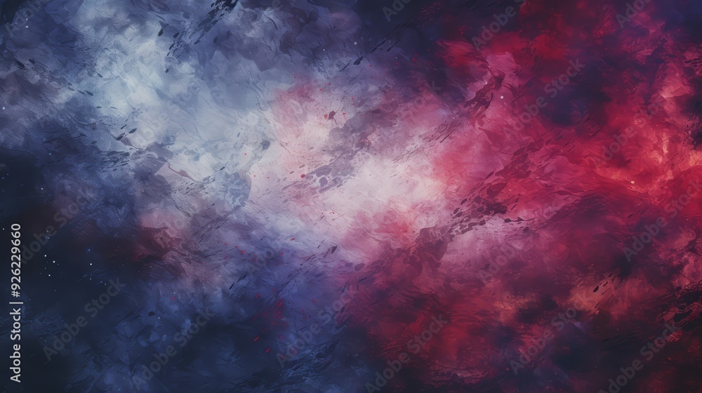 Abstract grunge background with blue, red, and white paint splatter. Abstract grunge background with blue, red, and white paint splatter.