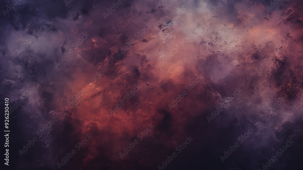 Naklejka premium Abstract Purple and Red Background with Textured Paint.