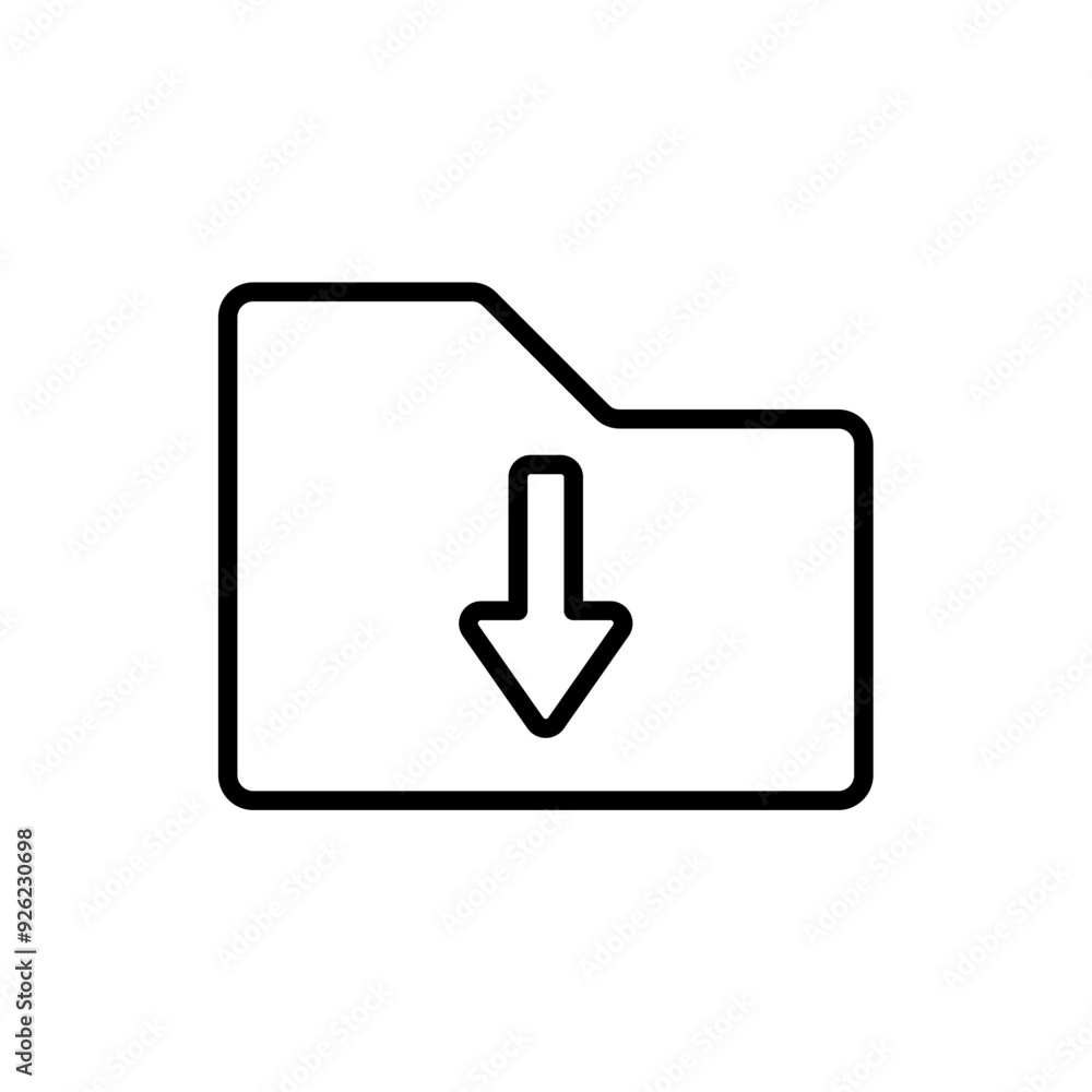 download file icon simple, line vector isolated on white background. trendy and modern design download file icon simple, line vector isolated on white background. trendy and modern design