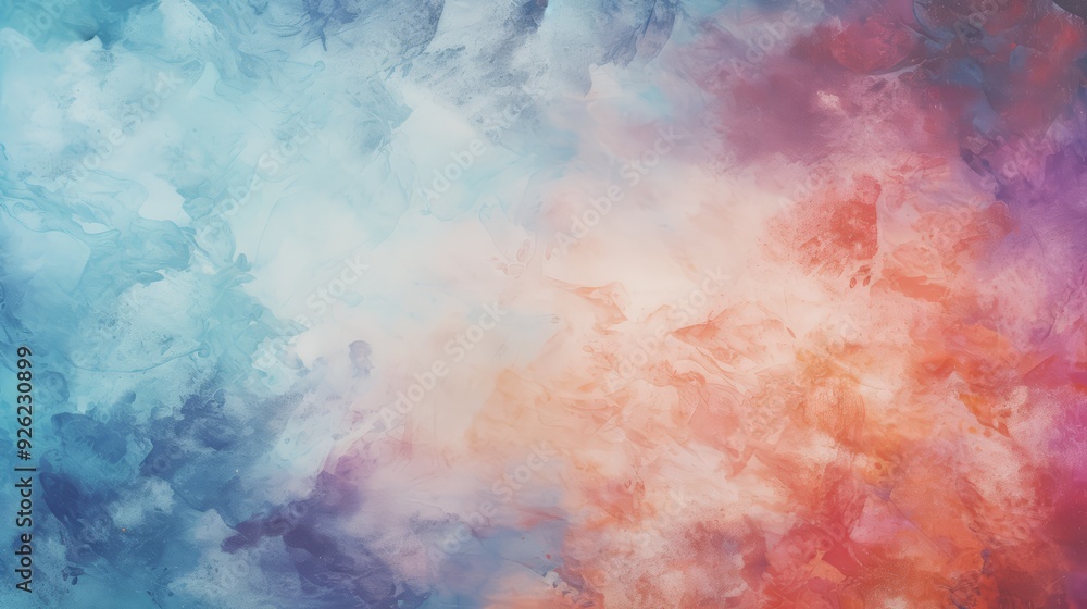 Obraz premium Abstract watercolor background with blue and pink colors.