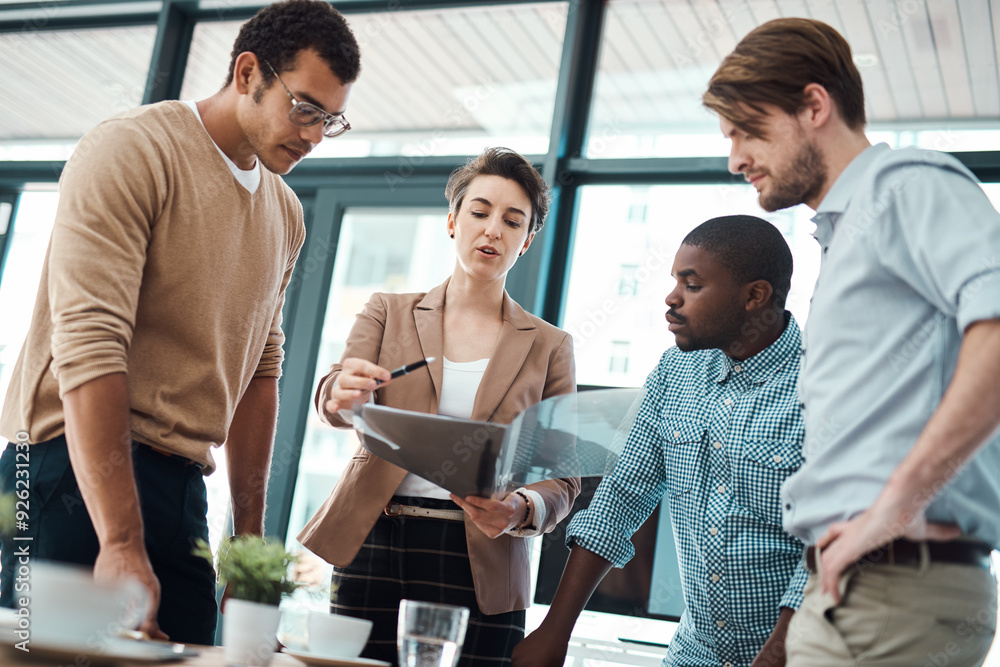 © BestLens/peopleimages.com - Creative, business people and discussion with file in office for project funding, financial reporting and cost analysis. Finance team, communication and documents for expense management and planning. © BestLens/peopleimages.com - Creative, business people and discussion with file in office for project funding, financial reporting and cost analysis. Finance team, communication and documents for expense management and planning.