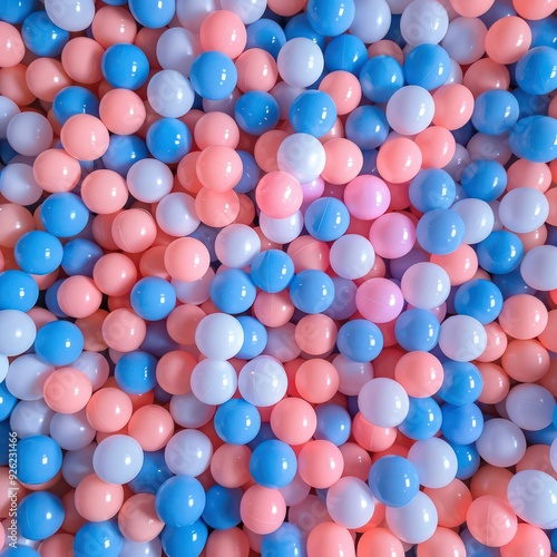 ball pit with colorful plastic balls background