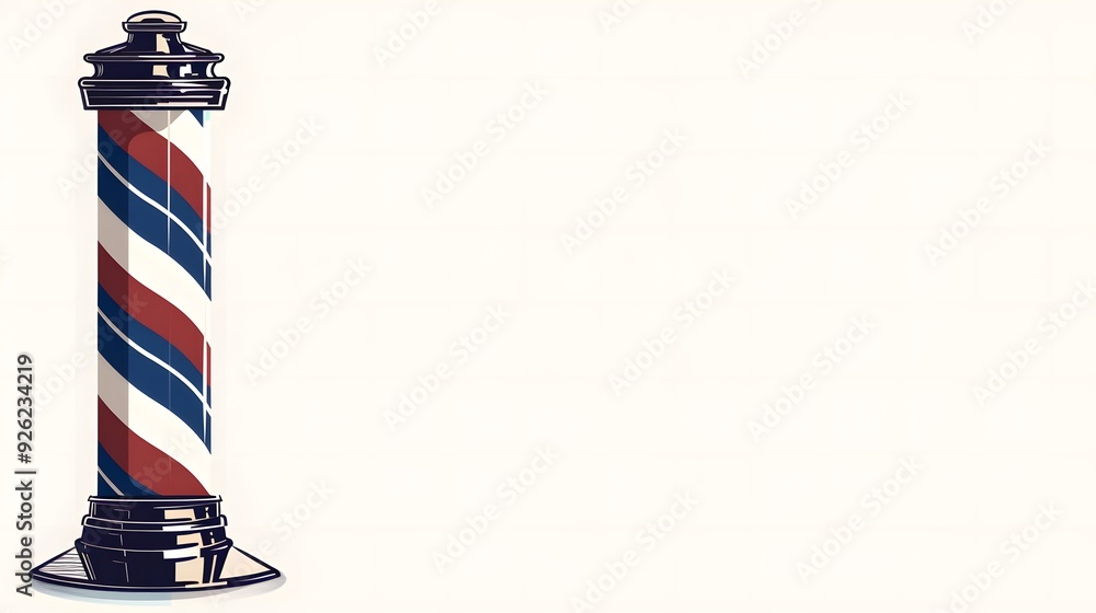 barber pole vector illustration on white background barber pole vector illustration on white background