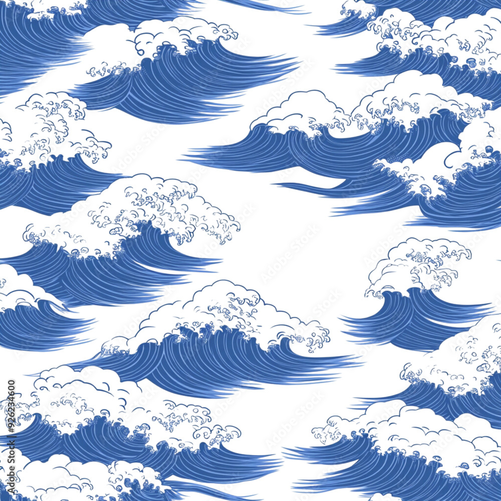 Abstract blue wave pattern with flowing curves and motion Abstract blue wave pattern with flowing curves and motion