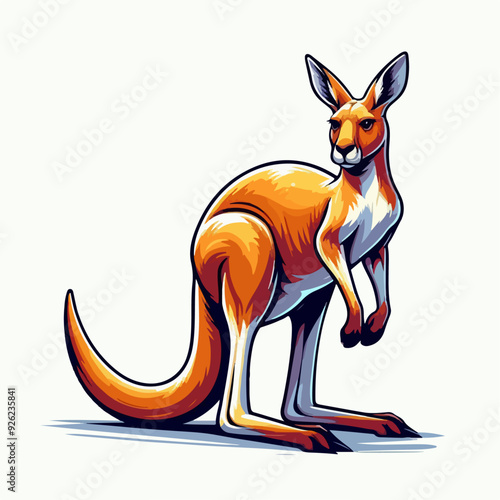 Kangaroo illustration simple