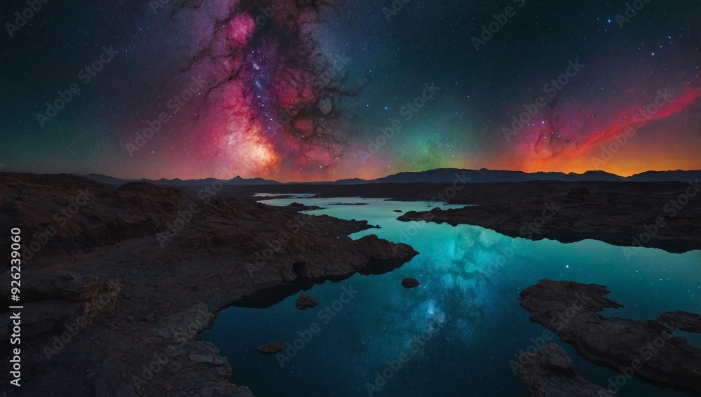 Fototapeta premium “Nebula Dreamscape”: A surreal vision beyond our galaxy.