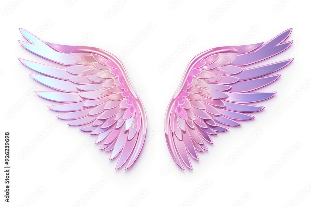 Obraz premium Wings pink white background lightweight.