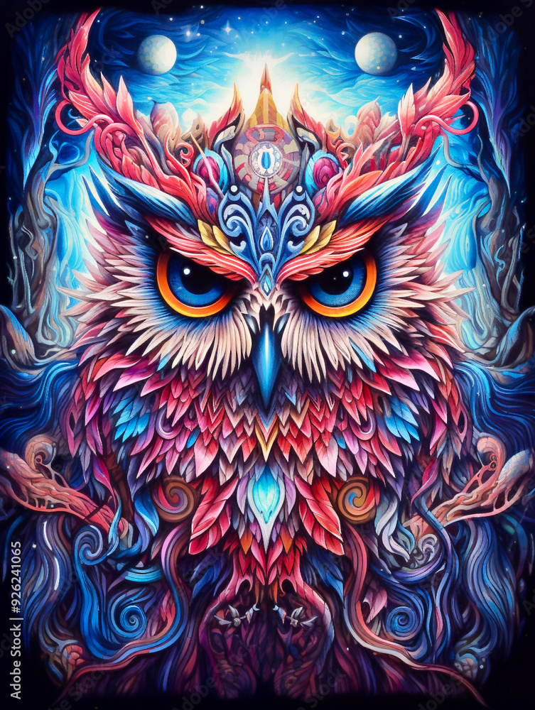 Psychedelic owl Psychedelic owl