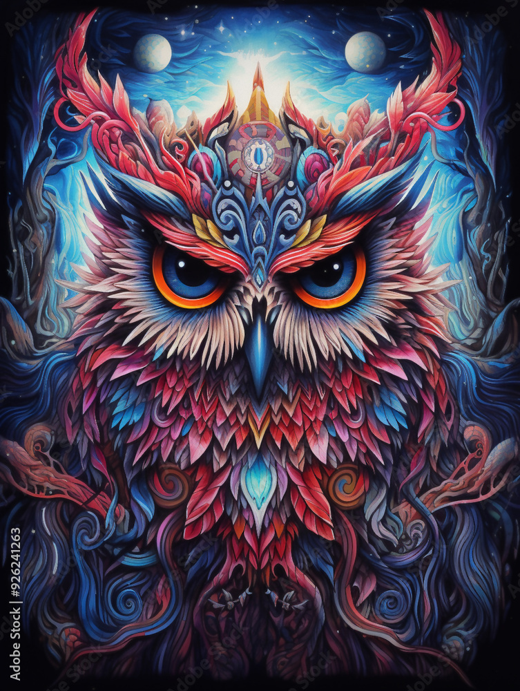 Psychedelic owl Psychedelic owl