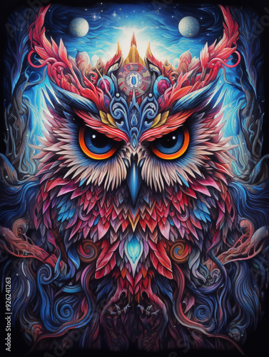 Psychedelic owl