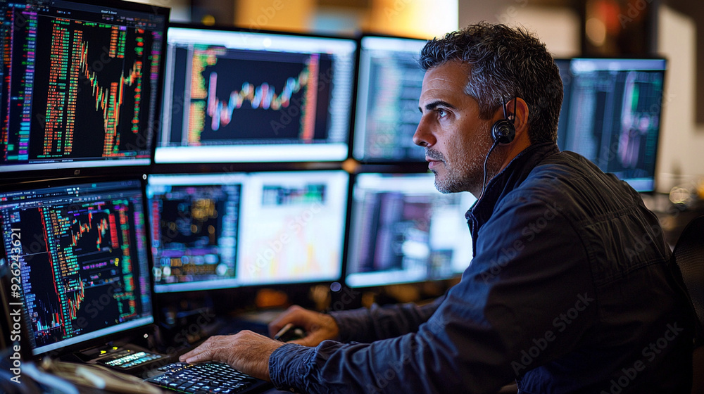investor monitoring the stock market investor monitoring the stock market