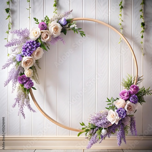 A frame with flowers on it and a white frame photo