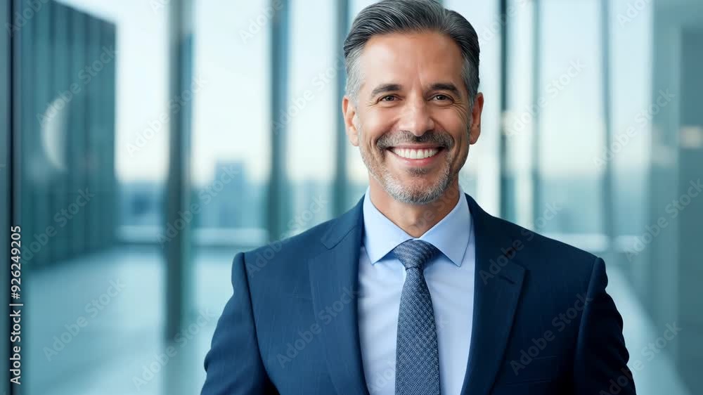 Mature CEO in Business Suit, Exuding Confidence Mature CEO in Business Suit, Exuding Confidence