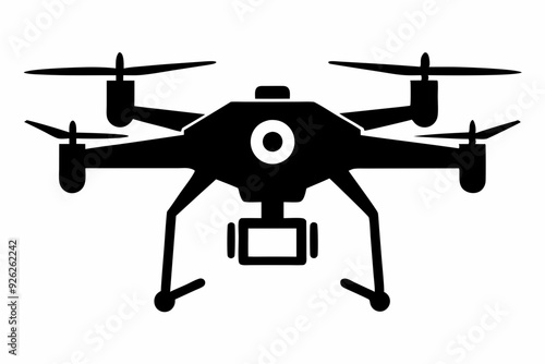 Drone silhouette vector illustratiopn photo