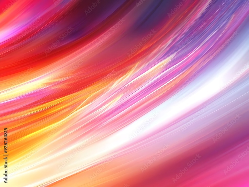 Abstract Background of Wavy Lines in Pink, Red, Yellow and White Colors Abstract Background of Wavy Lines in Pink, Red, Yellow and White Colors