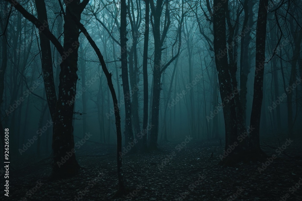 Naklejka premium Spooky forest outdoors woodland spooky.