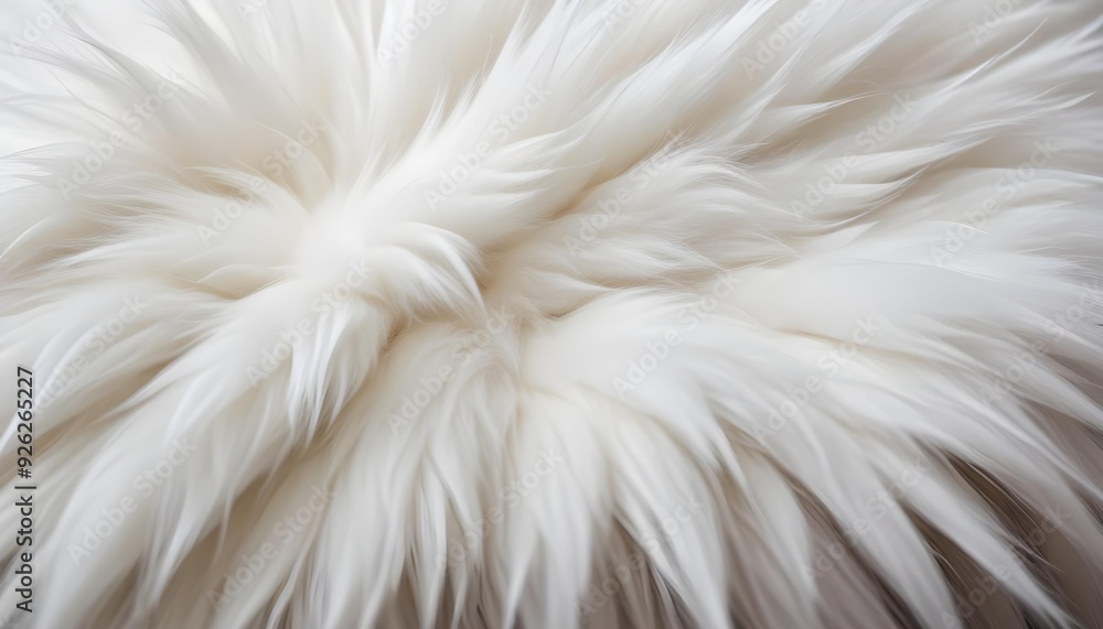 Fur White Fluffy Soft, Furry Texture Delicate Warmth and Comfort Fur White Fluffy Soft, Furry Texture Delicate Warmth and Comfort