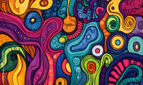 abstract doodle hand drawn design background