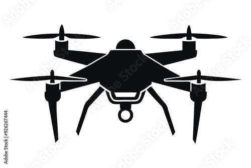 Drone silhouette vector illustratiopn photo