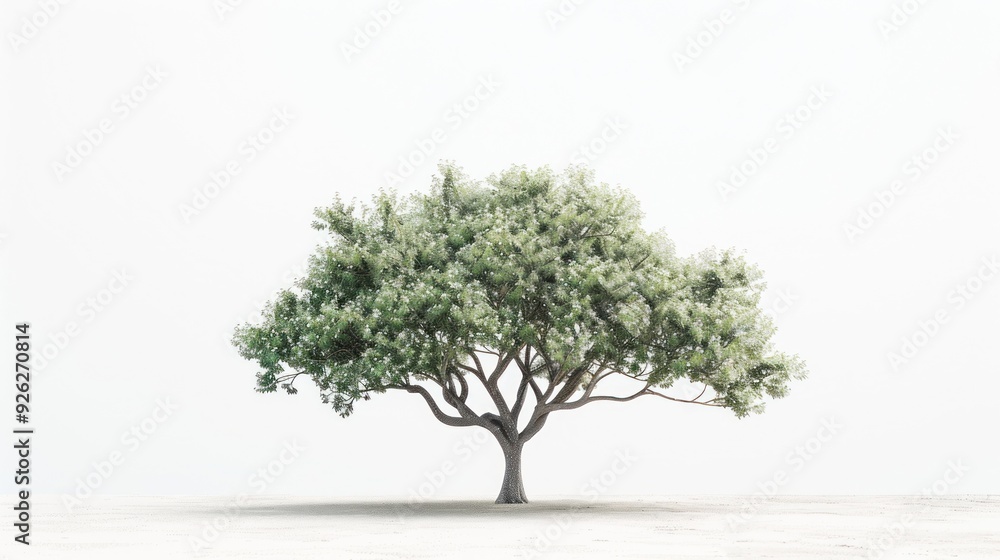 Obraz premium A Single Tree Against a White Sky